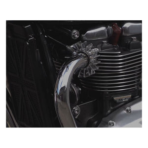 Motone Finned Exhaust Clamps for LC Triumph