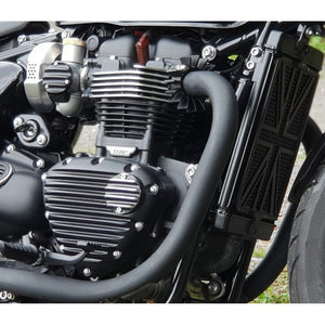 Motone Finned Exhaust Clamps for LC Triumph