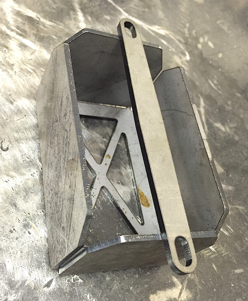 Weld in battery mount