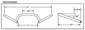 Lossa Brand 7/8" & 1" Cafe Racer Clubman Bars