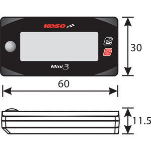 Mini 3 Air/Fuel Ratio Meter for Honda Grom's