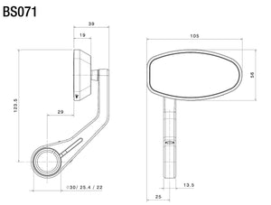 New Rizoma Reverse Retro Mirror